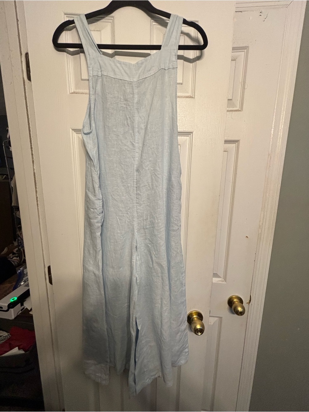 Haute Hippie Pale Blue Linen Jumpsuit XS